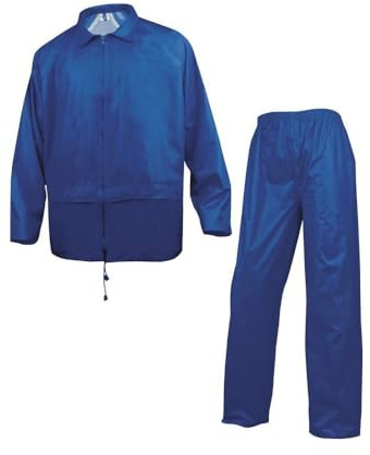 Deltaplus EN400BRXG Regenkombination 400 Aus Polyester Mit Pvc-Beschichtung, Königsblau, Größe XL