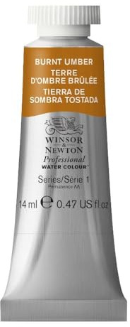 Winsor & Newton 14 ml Tube Professional Water Colour Paint, Burnt Umber