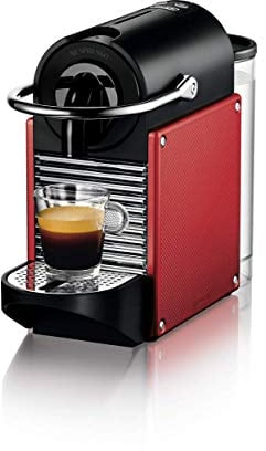 De'Longhi Nespresso EN 125.R Kapselmaschine Pixie Electric | 1260 Watt | 0,7 Liter | Flexible Tassen-Abstellfläche | rot