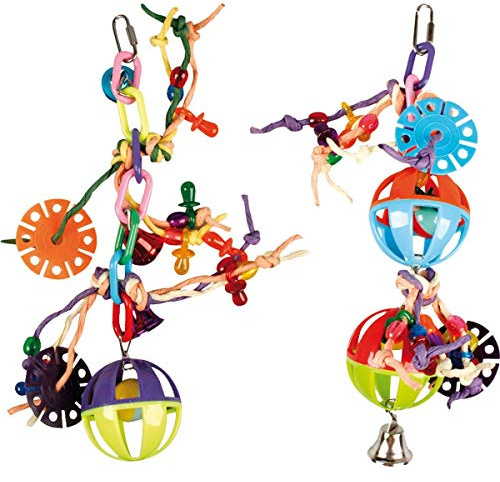 FLAMINGO Vogelspielzeug Ball mit Saiten H: 30 cm, Durchmesser: 16 cm