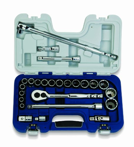 Williams 50619 Metrisches Basis-Werkzeugset, 1/2-Zoll-Antrieb, 25-teilig, mit robustem Koffer, 12-Punkt