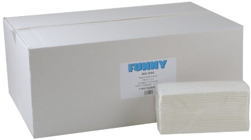 Funny Papierhandtuch, C-Falz, 23 x 31 cm, 2lag, hochweiß, 2880 Blatt, 1er Pack (1 x 1 Stück)