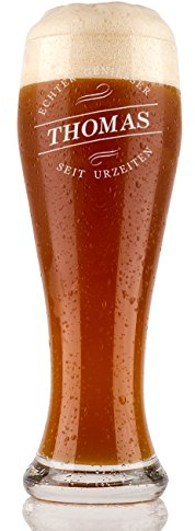 Bierglas Weizenbierglas mit Gravur personalisiert Weizenglas 0,5 Liter Weißbierglas Coole Geschenkideen 18 Geburtstag Männer Geschenke - Motiv Genießer seit Urzeiten…