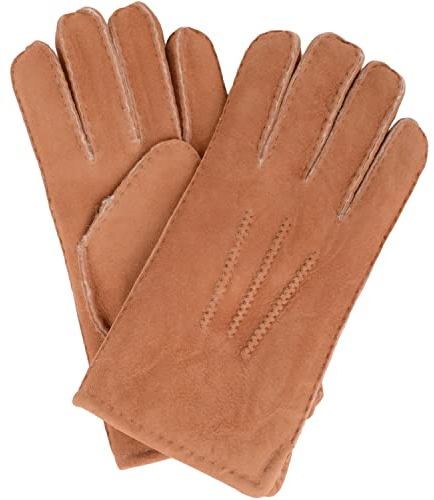 Snugrugs Herren-Luxus-Lammfell Handschuhe. Tan. Größe - Groß