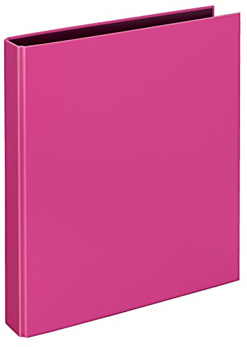VELOFLEX 1143371 - Ringbuch VELOCOLOR, Ringordner, Ordner, DIN A4, 255 x 318 x 45 mm, 4-Ring-Mechanik, Karton, pink, 1 Stück