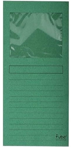 Exacompta - Réf. 50103E - Paquet de 100 chemises à fenêtre sans plastique Forever® 120 g/m² - couleurs vives - 100% recyclées et certifiées Ange Bleu - dimensions 22 x 31 cm pour A4 - couleur vert vif
