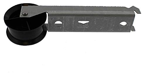 Pulley: Tumble Dryer: Creda X245677 to C00165972 Creda 37, T, TCR, TDC Series, Hotpoint 93, TC, TDC, TDL, TL Series, Indesit G Series tumble dryer jockey pulley and bracket