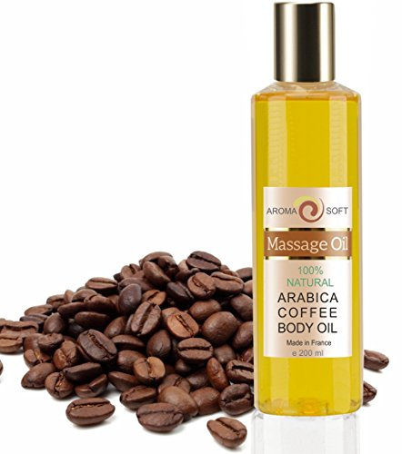bleumarine Bretania - Aceite de Masaje Adelgazante Café 100% Natural | Aroma Estimulante | Hidratante y Antioxidante | Perfecto para Masajes y Tratamientos SPA | Después de Ducha o Baño, 200 ml