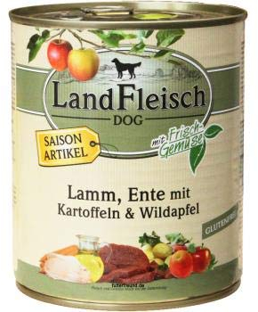 Landfleisch Dog Pur Lamm & Ente & Kartoffeln | 12 x 400g Hundefutter