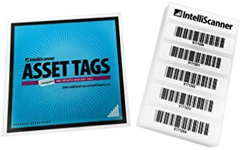 Asset-Anhänger für IntelliScanner - Vorgedruckte Barcode-Etiketten (Packung von 250)