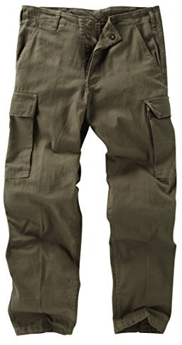 German Moleskin Trousers - Olive/Grey (36)