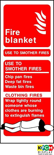 Fire I.D Fire Blanket Sign - 1.2mm rigid plastic 200mm x 80mm