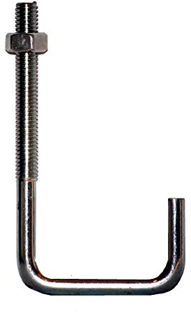 L-Haken M6x 105/42/20 mm, vz, m.Mutter, Profil 76/18 / Pck a 100 Stück