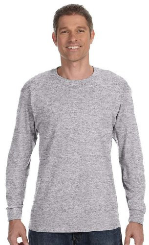 Gildan Heavy Cotton Long Sleeve T-Shirt, Sport Grey, Medium