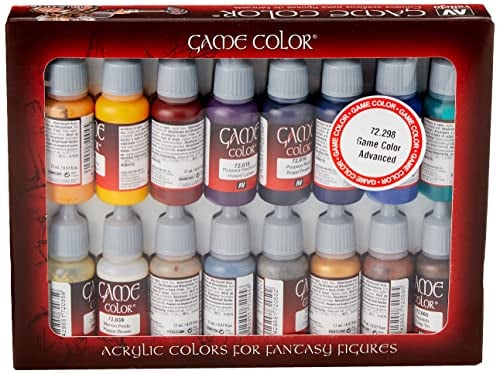Vallejo - Farb-Set, Fortgeschritten, 16 x 17 ml - Plastikmodell, Hobby, Farben