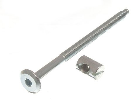 Möbel Gitterbett Bolt Allen Kopf Mit Barrel Nut 6Mm M6 x 100mm Zp (Packung 10)