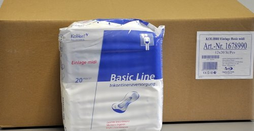 Kolibri Einlage Basic midi, Grösse 17x32cm weiß 12x20 Stück