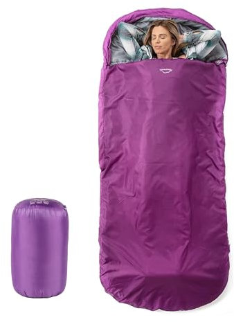 Highlander XL Sleeping Bag - Extra Wide Sleeping Bags for Adults - Rectangular, Lightweight & Water-Resistant - Soft Inner Lining - Indoor & Outdoor Use - Ideal for Camping
