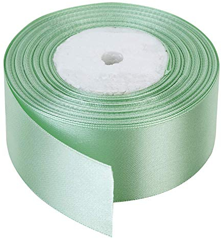 Trimming Shop 40mm x 25 Metres Doppelseitiges Band, Satinband für Geschenkverpackungen, zum Basteln von Haarschleifen, Hochzeit, Basteln, Nähen, Weihnachtsdekoration, Verde Menta