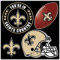 NFL New Orleans Saints Magnet-Set, 4-teilig, Schwarz