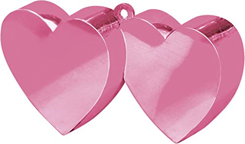 Amscan 11711-06 - Ballongewicht Herzen, 170 g, circa 12 x 6 x 2,5 cm, Folienballon, Heliumballon