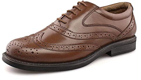Mens Brown Leather Fulfit Wing Cap Brogue Oxford Shoe 13 UK