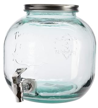 Glas Glasflasche mit Zapfhahn Saftglas Schnapsglas Glasdose Glaskanne