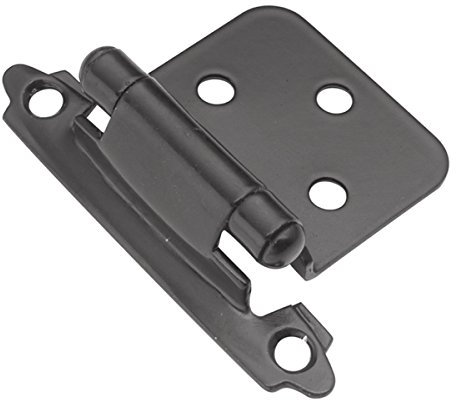 Hickory Hardware P144-BL Surface Scharnier, bündig selbstschließend, schwarzes Finish, 2 Stück, Variable Overlay