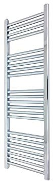 300mm(w) x 1200mm(h) Straight Chrome Heated Towel Rail, Radiator, Warmer 1326 BTUs Bathroom Central Heating Ladder Rail
