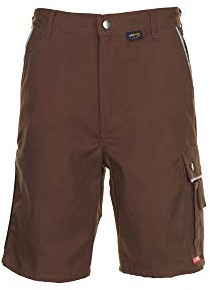 Planam 2176064 Canvas 320 Shorts, Braun/Schwarz, Größe XXXL