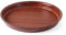 HENDI Serviertablett, AmberBox, rund, mit hohem Rand, Rutschfester Gummibeschichtung, Schock- und bruchfest, Gastro Tablett, Tablett, ø360x(H) 30mm, Holzoptik