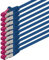 0,5m - azul - 10 piezas - CAT6a CAT 6a Ethernet LAN cable de red - SET 10 GB/s cable patch CAT6 S-FTP Doble blindado PIMF 500MHz libre de halógenos compatible con CAT5 CAT6a CAT7 CAT8