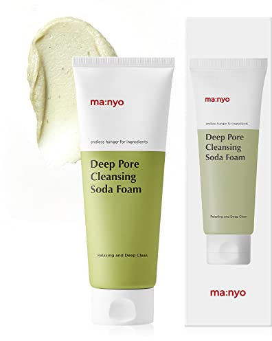 ma:nyo Deep Pore Cleansing Soda Foam Tägliches Gesichtswaschen, nicht irritierend, mit Vitamin C, Chamomile für Frauen und Männer Koreanische Hautpflege 5.0 fl oz (150ml)