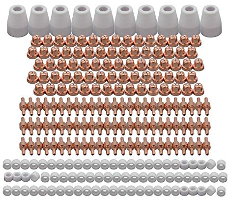 RIVERWELD PT-31 LG-40 JG40 Plasma schneidver brauchs materialien Standard-Tipps Düse 18866 Elektrode 18205 Schutzschild Keramik becher 18204 Passend für Cut40 50 mit Plasma schneider-Fackel 235 Stück