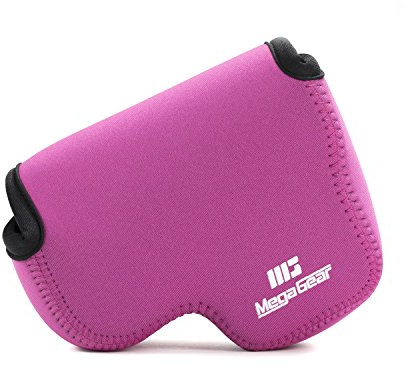 MegaGear ''Ultra Light'' Neoprene Camera Case Bag with Carabiner for Nikon COOLPIX B500 Digital Camera (Hot Pink)