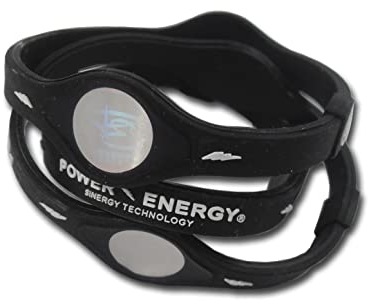 Power Energy Balance Band, Fitness-Armband aus Silikon mit holografischem Motiv, mit natürlichen Mineralien und negativen Ionen angereichert, schwarz