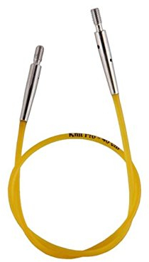 KnitPro Seile neu (farbig/Color) für Nadelspitzen, Endkappen + Schlüssel (20 cm Seillänge für eine Gesamtlänge von 40 cm)