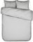 ESSENZA Bettwäsche Guy Silver, 200x200 + 2X 80x80 cm - 100% Baumwollrenforce 144TC - Uni