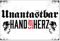 Unantastbar Hand aufs Herz Fahne Farbe: Weiß