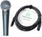 Shure Beta 58A Mikrofon Set - Gesangmikrofon mit Supernierencharakteristik - Übertragungsbereich: 50-16.000 Hz - Luftgefederter Erschütterungsabsorber - inklusive XLR-Kabel mit 5m Länge
