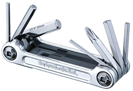 Topeak Unisex – Erwachsene Mini 9 Pro Multitoll, Multitool Silver, 9 Funktionen