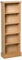 Hallowood Furniture Waverly Oak DVD Storage Cabinet, 5-Tier Solid Wooden DVD Rack, Holds 120 DVDs or CD, Media CD Shelf Unit, Light Oak Furniture for Living Room or Hallway