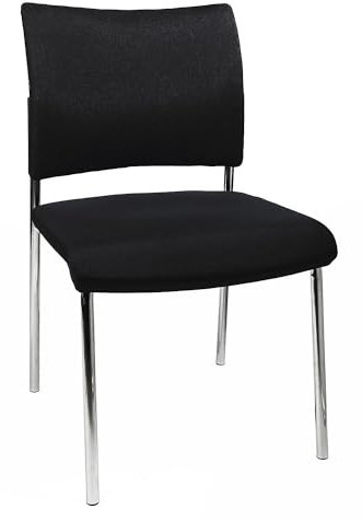 TOPSTAR | Besucherstuhl | stapelbar | 4-Fuß | Rückenlehne gepolstert | VE 2 STK | schwarz