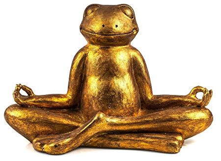 PAJOMA 14398 Yoga Frosch Mantra, Kunstharz, Höhe 30 cm