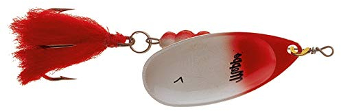 Mepps Aglia Spinner Extra Gross rot/Weiss #730g, 1 Stück