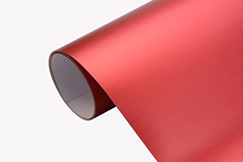 Neoxxim 11.55€/m2 Chrom Ice matt - Chrom MATT ROT - 30 x 152 cm BLASENFREI selbstklebend flexibel Lackschutz Folie Deko Folie folieren Car Wrapping