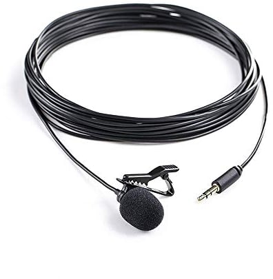 Micro-cravate (Lavalier) omnidirectionnel qualité Broadcast Saramonic SR-XLM1 avec câble de sortie mini jack TRS 3.5 mm pour appareils photo DSLR, caméscopes, enregistreurs et périphériques Saramonic