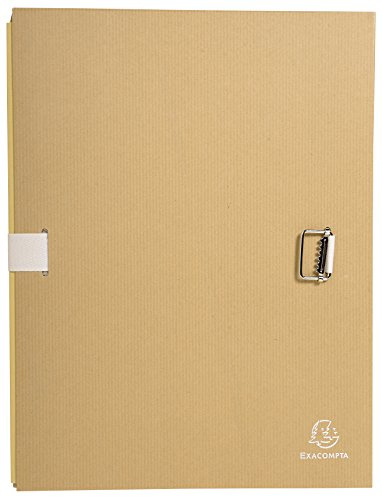 Exacompta 20225E Aktenmappe mit dehnbarem Rücken beige 320x240mm mit Verschlussschnalle