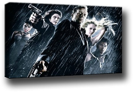 Bild auf Leinwand - SIN CITY - MOVIE- 100 x 70 - Fertig gerahmte Kunstdruck Bilder als Wandbild
