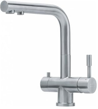 FRANKE Water Zwei-Funktionen-Spültischbatterie Atlas Clear 120.0179.978 mit Festauslauf edelstahlfarben